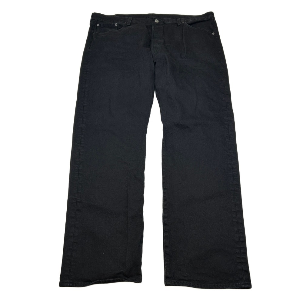 Levi's 501 Jeans Mens 42x32 Black Wash‎ Straight Leg Denim Pants Classic